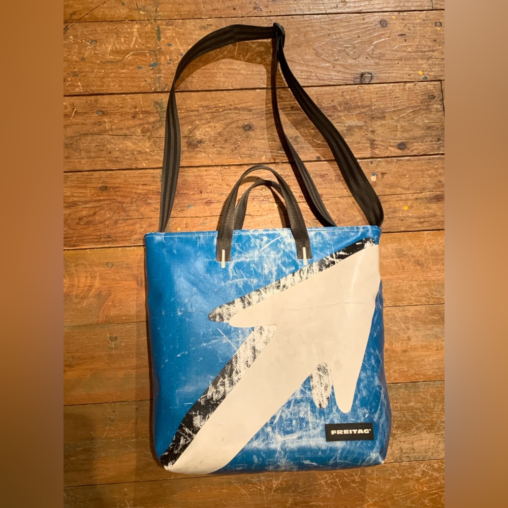 Suuuuuper cute & rare! NWOT Freitag Upcycled Tote “Bob” 17L one of a kind